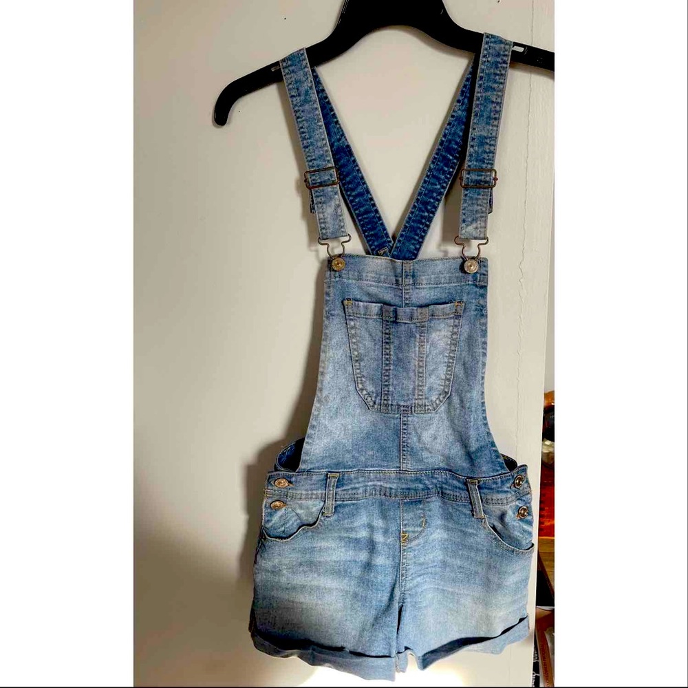 Wallflower Overall Denim Shorts